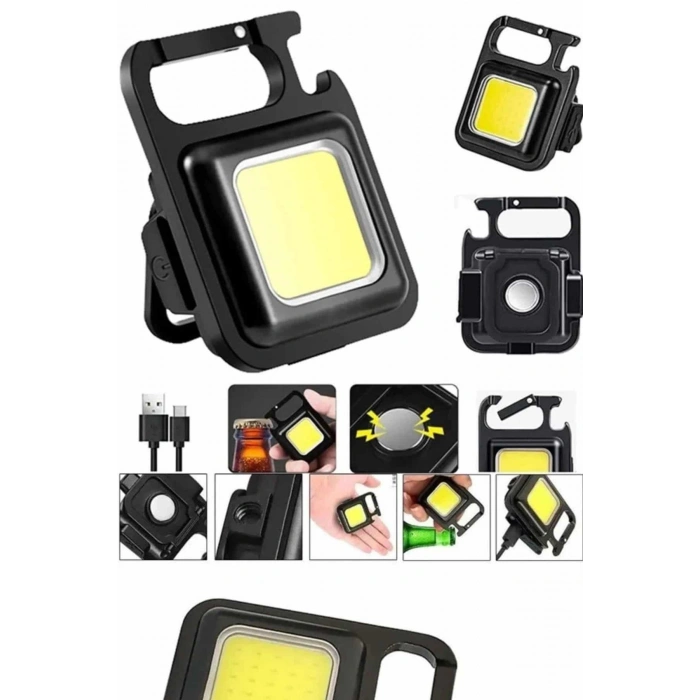 CEYLAN ADAM Işıldak USB Şarjlı Cep El Feneri Taşınabilir Mini Led Işık Çok Fonksiyonlu