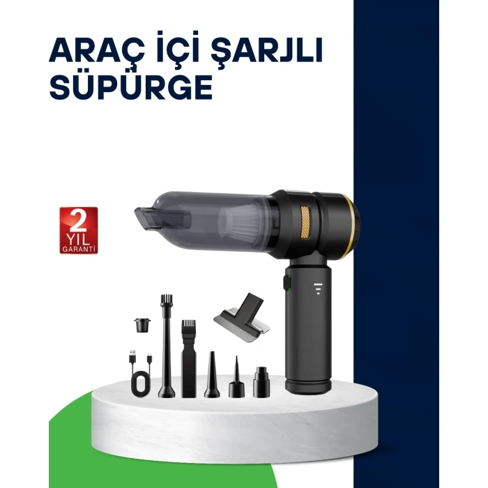 CEYLAN ADAM Kablosuz Şarjlı Araç İçi ve Küçük Alanlar İçin Güçlü Vakumlu Süpürge