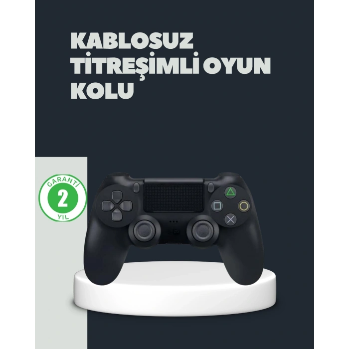 CEYLAN ADAM Kablosuz Titreşimli Oyun Kolu – PS4 Uyumlu Ergonomik Tasarım ve Uzun Pil Ömrü