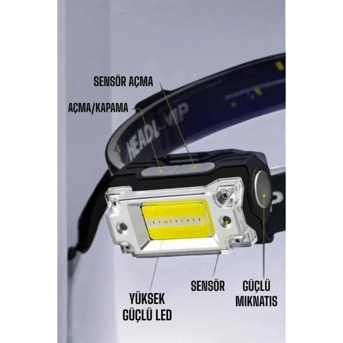 CEYLAN ADAM Kafa Lambası Kamp Feneri Balıkçı Feneri Başlıklı Suya Dayanıklı