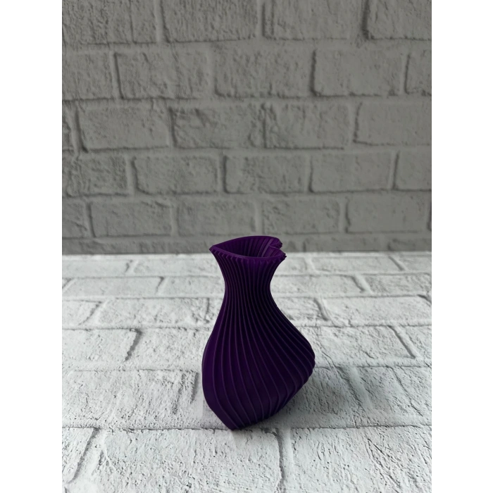 CEYLAN ADAM Kalpli Mor Mini Vazo 5 cm Dekoratif Masa Üstü Aksesuar