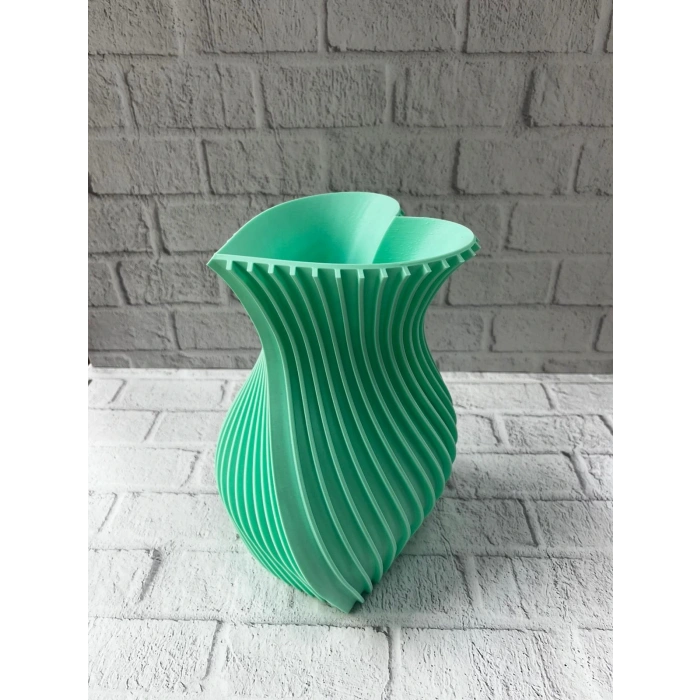 CEYLAN ADAM Kalpli Turkuaz Dekoratif Vazo 24 cm Modern Şık Tasarım