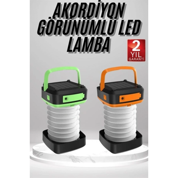 CEYLAN ADAM Kamp Feneri Lambası Solar Güneş Enerji Portatif Işıldak Şarjlı