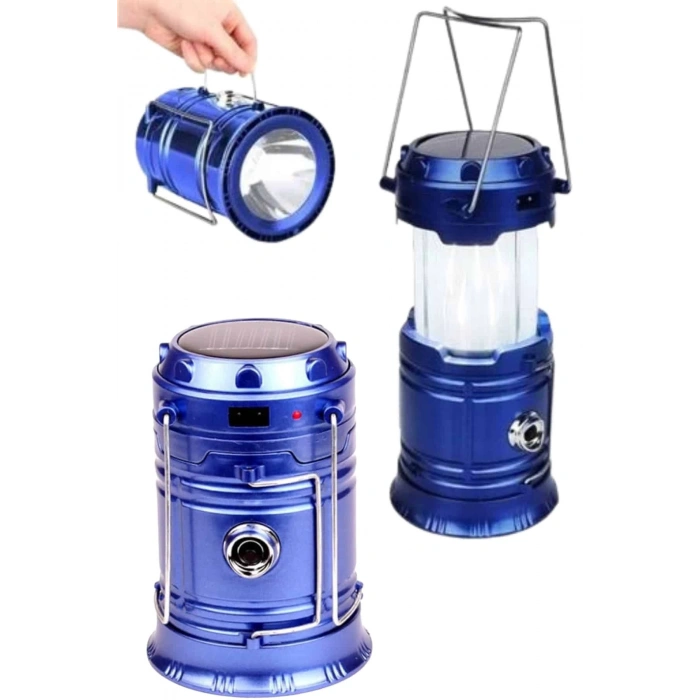 CEYLAN ADAM Kamp Feneri Şarj Edilebilir Güneş Enerjili Işıldak USB Şarjlı