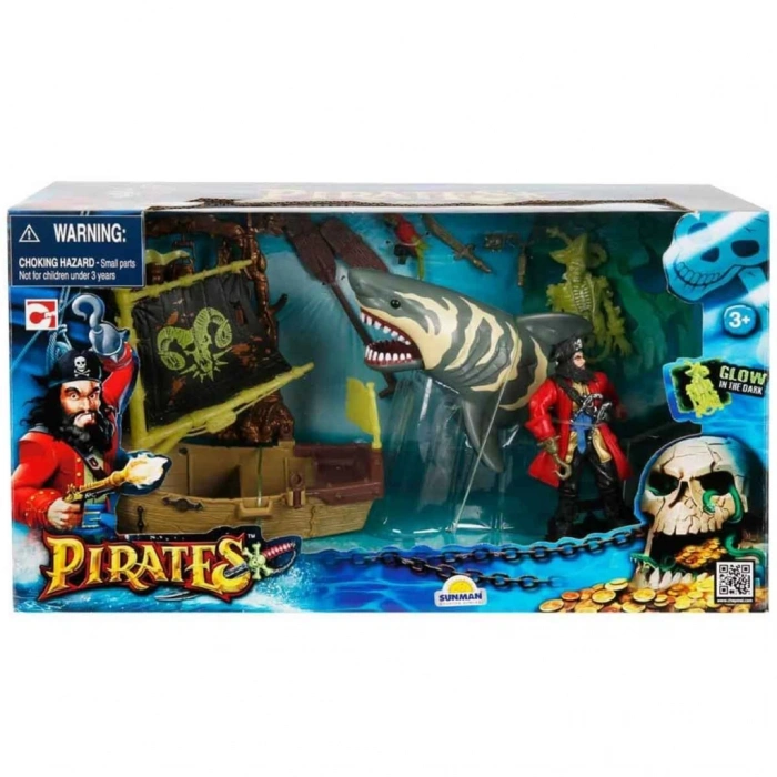 Mey İthalat® Karanlıkta Parlayan Korsan Oyun Seti
