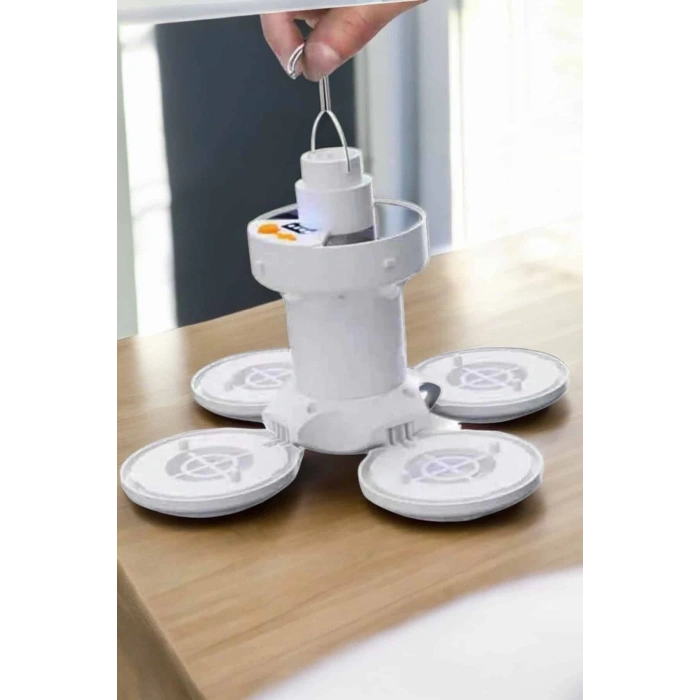 CEYLAN ADAM Katlanabilir Taşınabilir Kamp Lambası Işıldak Beyaz Işık Güneş Enerjili Solar Aydınlatma