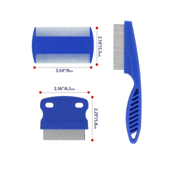 CEYLAN ADAM Kedi Köpek Tüy Bit Pire Toplayıcı Toplama Temizleme Tarağı Tarak Seti 4lü Set