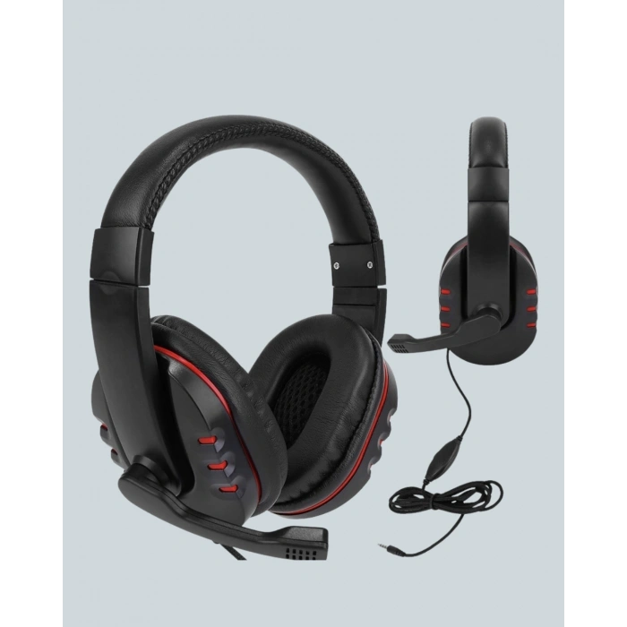 CEYLAN ADAM Kırmızı Gaming Headset Mikrofonlu Sağlam Kablolu Konforlu