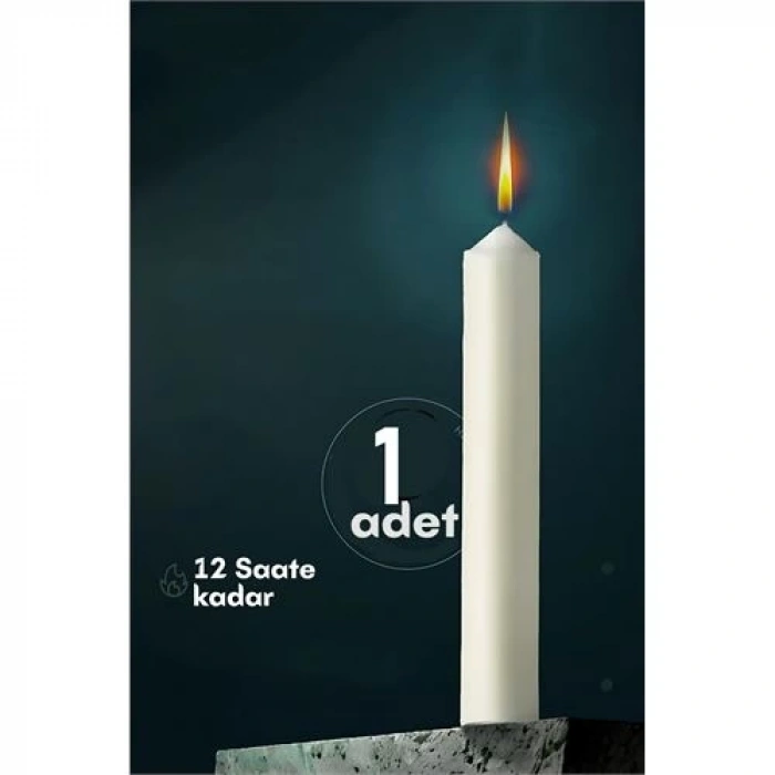CEYLAN ADAM Klasik Mum1 Adet - Kokusuz Mum