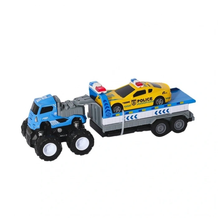 CEYLAN ADAM  KLX600-361 Sürtmeli Die Cast 4x4 Polis Arabası Taşıyıcılı -Vardem