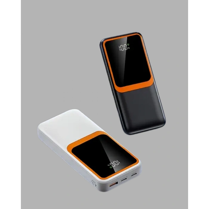 CEYLAN ADAM Kompakt 10000 mAh Powerbank – Dijital Göstergeli, Type-C ve Lightning Uyumlu