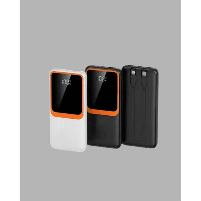 CEYLAN ADAM Kompakt 10000 mAh Powerbank – Dijital Göstergeli, Type-C ve Lightning Uyumlu