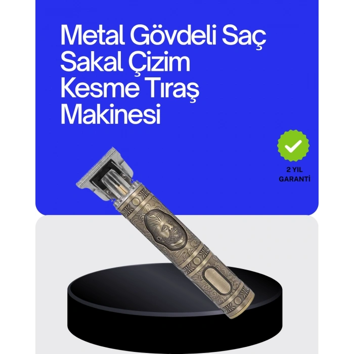CEYLAN ADAM Kompakt Tasarımlı, Güçlü Motorlu Saç sakal Kesme Makinesi ve 4 Kılavuz Tarak