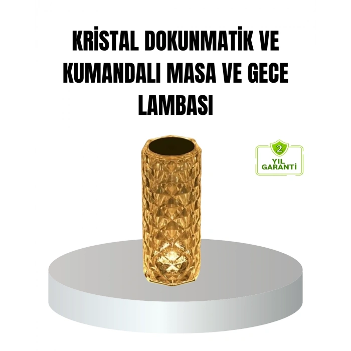 CEYLAN ADAM Kristal RGB LED’li Kumandalı Masa ve Gece Lambası – Renkli Işık Modlarıyla Şık Dekoratif Aydınlatma