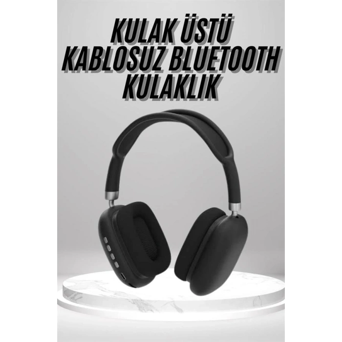 CEYLAN ADAM Kulak Üstü Kablosuz Bluetooth Kulaklık Yumuşak Süngerli SD Kart Girişli