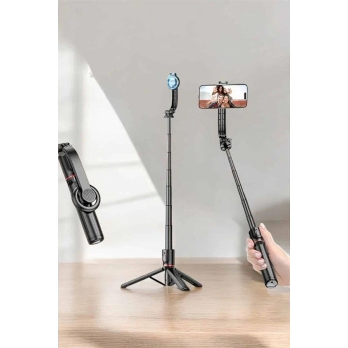 CEYLAN ADAM Kumandalı Tripod Telefon Tutucu Selfie Çubuğu 360 Derece Dönebilen
