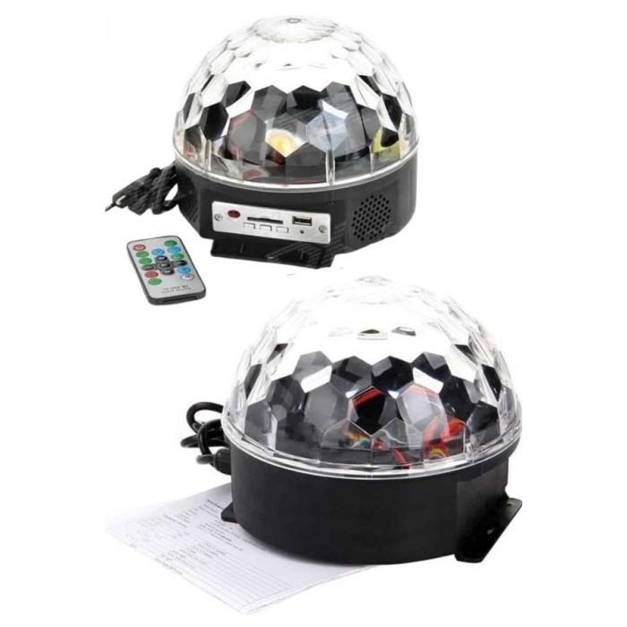 CEYLAN ADAM Küre Disko Topu Müzik Çalar Renkli Lazer Işıklı Bluetooth Disko Parti Işığı Kumandalı