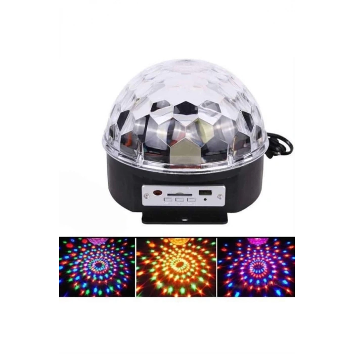 CEYLAN ADAM Led Işık Disko Topu Bluetooth Hoparlörlü USB Müzik Çalar Kumandalı