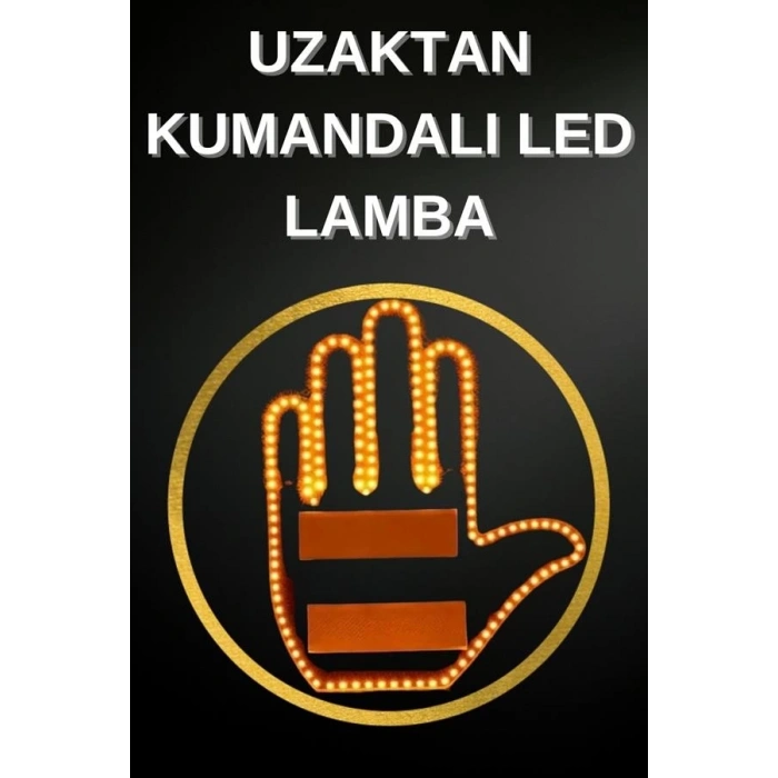 CEYLAN ADAM Led Işık El İşareti Araç Camı İçin Uzaktan Kumandalı