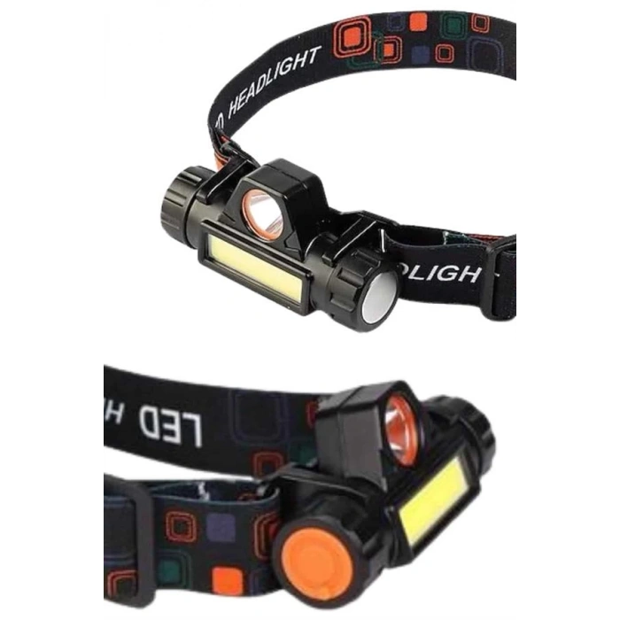 CEYLAN ADAM Ledli Şarjlı Kafa Lambası LED Şarjlı Su Geçirmez Kafa Feneri