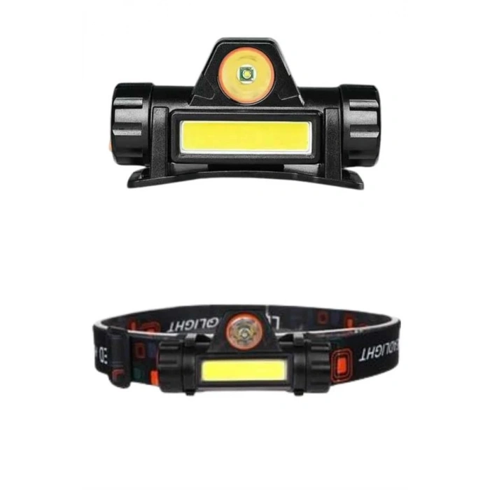 CEYLAN ADAM Ledli Şarjlı Kafa Lambası LED Şarjlı Su Geçirmez Kafa Feneri