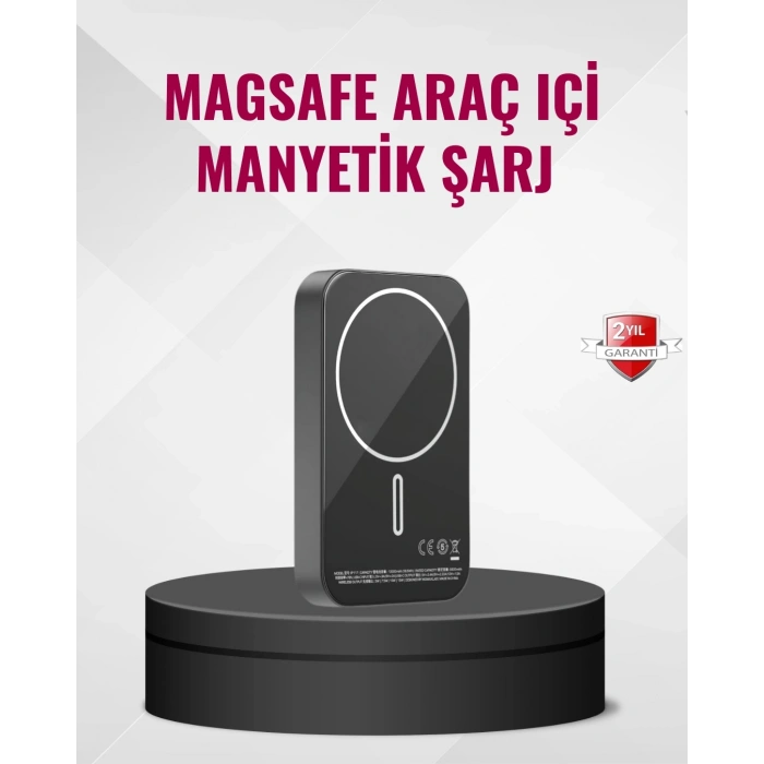 CEYLAN ADAM MagSafe Araç Telefon Tutucu 15W Hızlı Şarj Type-C Girişli