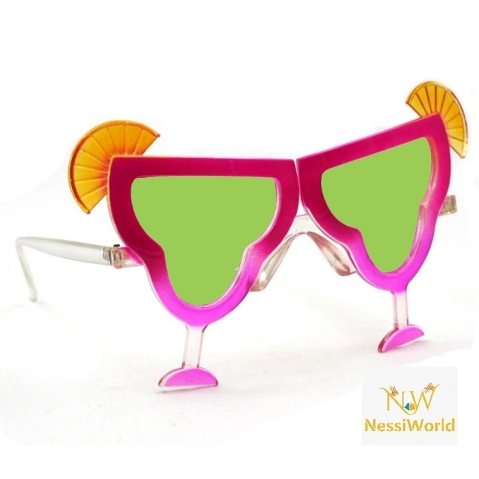 CEYLAN ADAM Margarita Bardak Şeklinde Parti Gözlüğü Pembe 16x8 cm