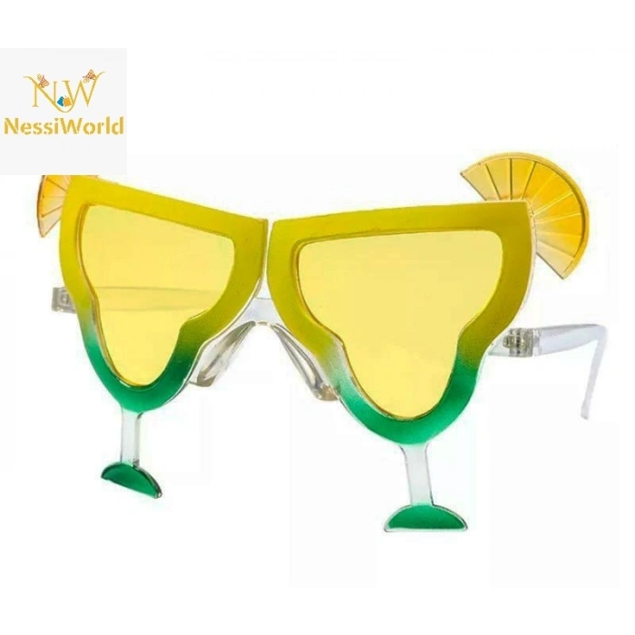 CEYLAN ADAM Margarita Bardak Şeklinde Parti Gözlüğü Sarı 16x8 cm