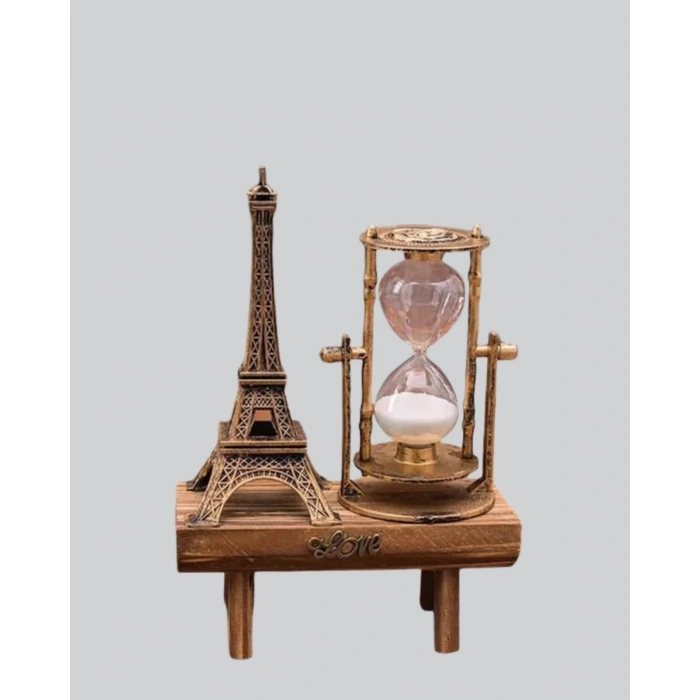 CEYLAN ADAM Masa Üstü Ahşap Kum Saati – Dekoratif, Dayanıklı ve Şık