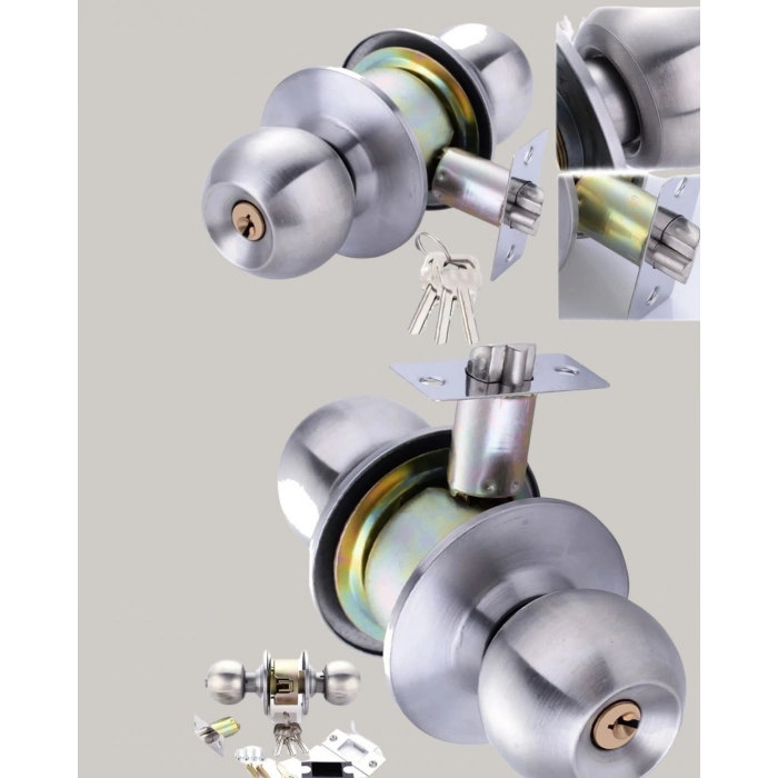 CEYLAN ADAM Mat Renk Topuzlu Kapı Kilidi – Giriş Tipi