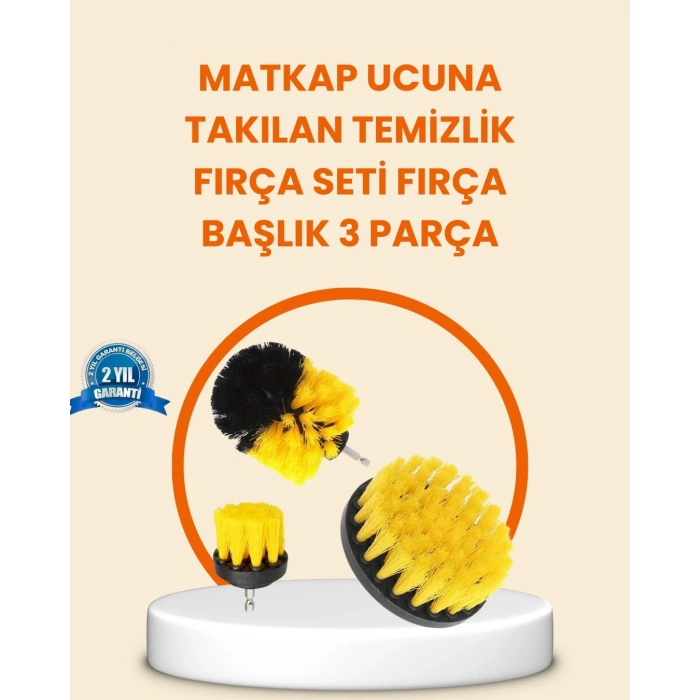 CEYLAN ADAM Matkap Ucu Fırça Seti Halı Fayans Zemin Temizliği