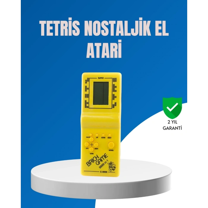 CEYLAN ADAM Mini Tetris El Aterisi – Taşınabilir Retro Oyun Konsolu, Pil ile Çalışan Klasik Model