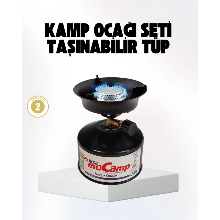 CEYLAN ADAM Outdoor Kamp Ocağı Gazlı Taşınabilir Pişirme Seti Üç Ayaklı Denge Aparatlı