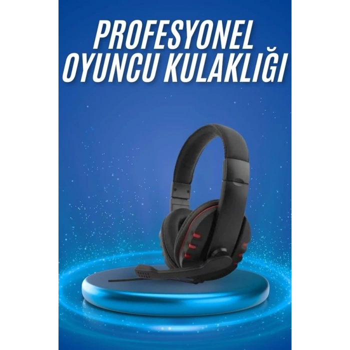 CEYLAN ADAM Oyuncu Kulaklığı Kulak Üstü Kablolu Stereo Mikrofonlu Yumuşak Kulak Yastığı