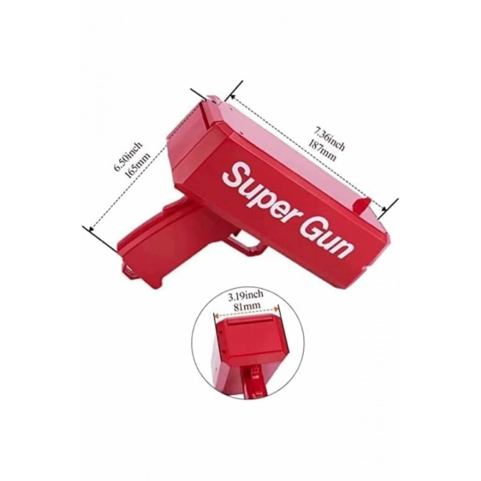 CEYLAN ADAM Para Dolar Atma Makinası Super Money Gun Para Saçma Fırlatma Tabancası