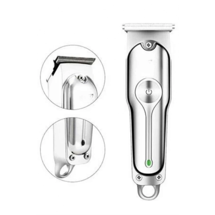 CEYLAN ADAM Paslanmaz Çelik Bıçaklı Kablosuz Şarjlı Dijital Göstergeli Tıraş Makinesi