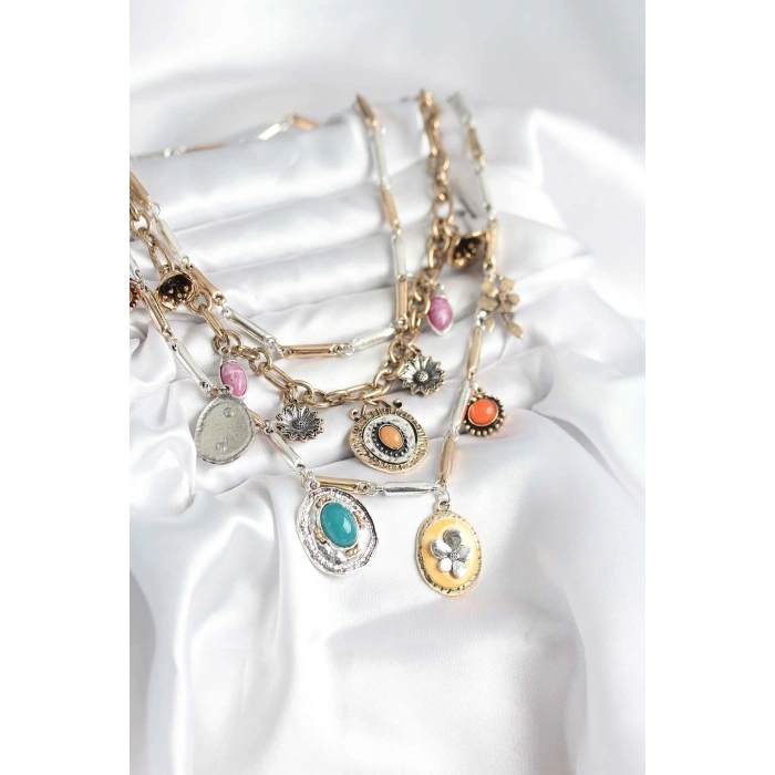 CEYLAN ADAM Pirinç Otantik Kolye Seti