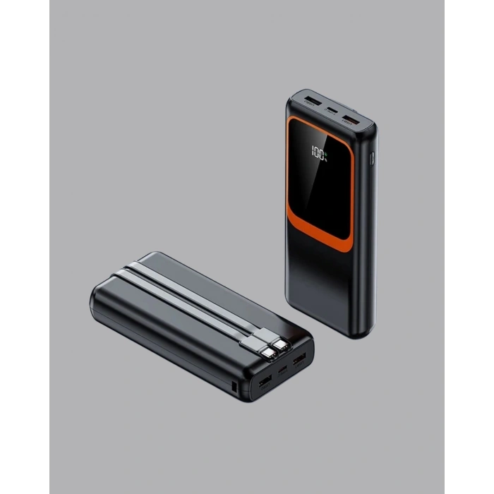 CEYLAN ADAM Powerbank 20000 mAh Dijital Ekranlı ve Çok Kablolu Hızlı Şarj Cihazı