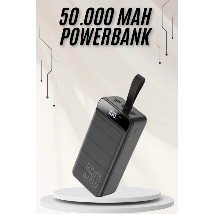 CEYLAN ADAM Powerbank Çoklu Şarj Girişi 50.000 Mah Taşınabilir Dijital Göstergeli
