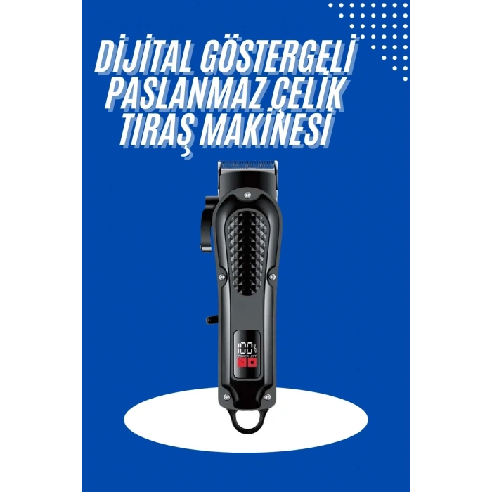 CEYLAN ADAM Profesyonel Saç Kesme Aleti Dijital Saç Sakal Tıraş Makinesi Uzun Ömürlü