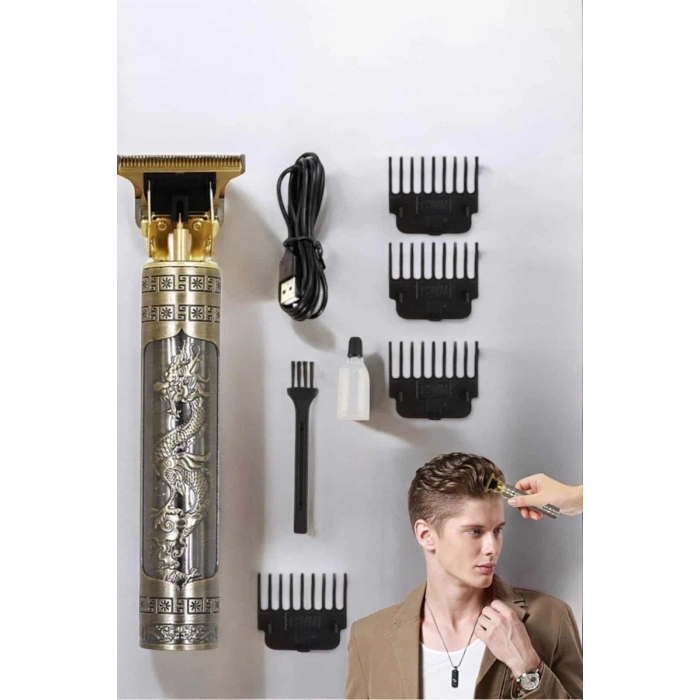 CEYLAN ADAM Profesyonel Şarjlı Saç ve Sakal Şekillendirici Çizik Tıraş Makinesi