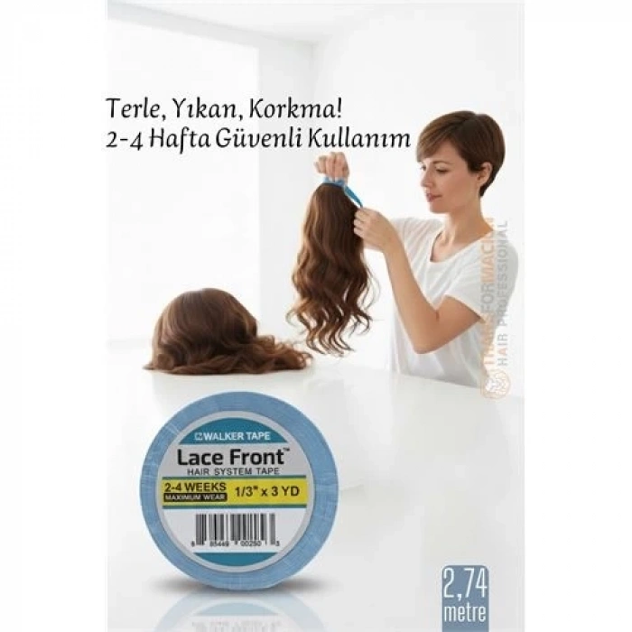 CEYLAN ADAM Protez Saç Bandı - 2-4 Haftalık Peruk Bandı Walker Tape Lace Front 1cmx2.75  metre