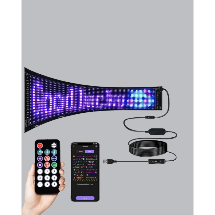 CEYLAN ADAM RGB LED Panel – USB Güç Girişli, GIF ve Yazı Gösterimli Akıllı Ekran