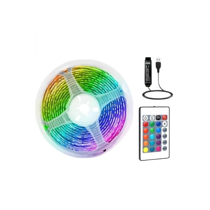 CEYLAN ADAM RGB Şerit Led 10 Metre Led Işık Kumanda ile Kontrol RGB