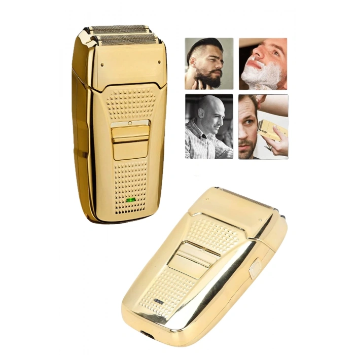 CEYLAN ADAM Sakal Kesme Tıraş Makinesi Paslanmaz Çelik Gold Şarjlı
