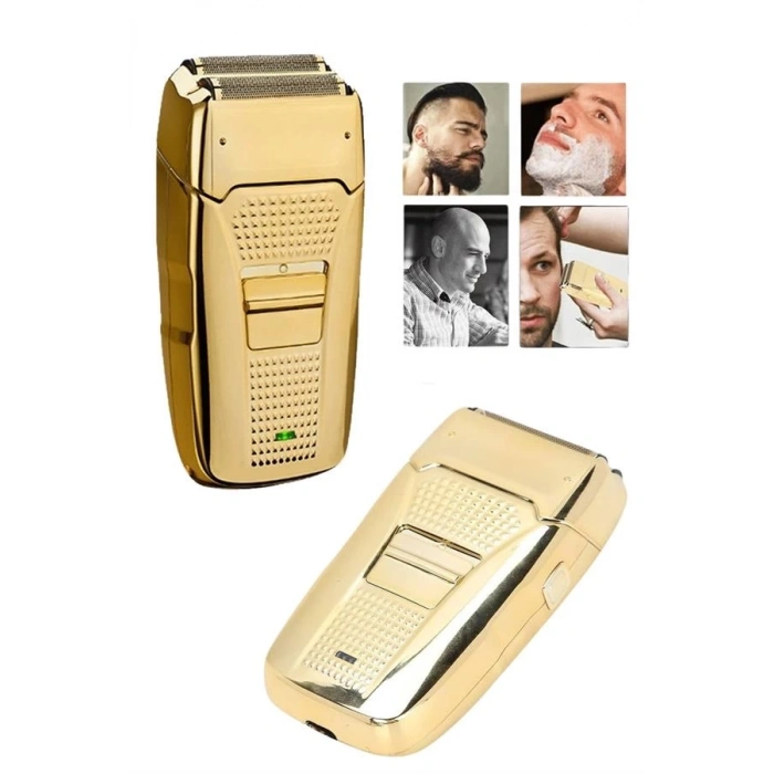 CEYLAN ADAM Sakal Kesme Tıraş Makinesi Paslanmaz Çelik Gold Şarjlı
