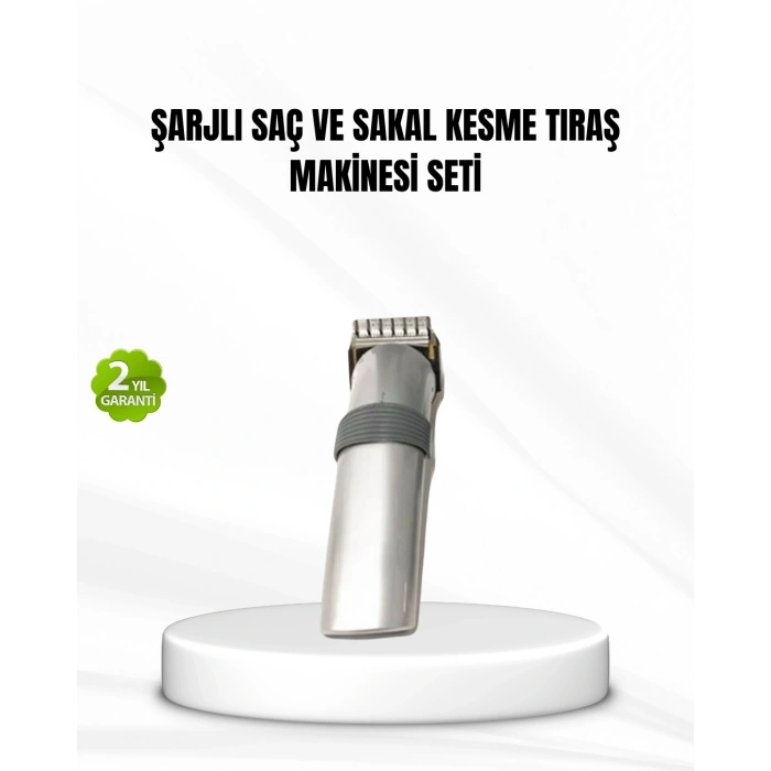 CEYLAN ADAM Şarjlı Saç ve Sakal Kesme Makinesi – Paslanmaz Çelik Bıçak, Ayarlanabilir Başlık