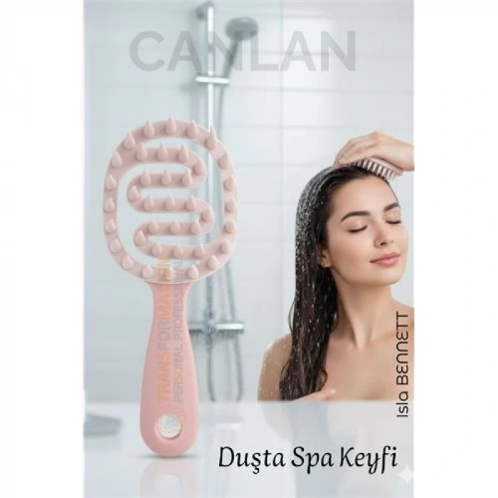 CEYLAN ADAM Silikon Saç Masaj Tarağı – Saç Yıkama Tarağı Duşta Rahatlatıcı Yıkama ve Derin Temizlik Etkisi