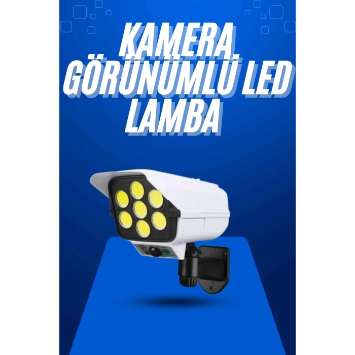 CEYLAN ADAM Solar Bahçe Aydınlatması Hareket Sensörlü Uzaktan Kumandalı Kamera Görünümlü