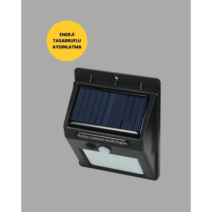 CEYLAN ADAM Solar Enerjiyle Çalışan IP65 Su Geçirmez 20 LED Duvar Lambası